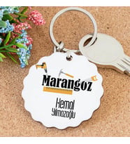İsme Özel Marangoz Papatya Anahtarlık