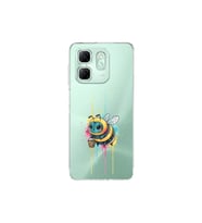Infinix Smart 9 ile Uyumlu Splash Arı Tasarımlı Şeffaf Silikon Kılıf