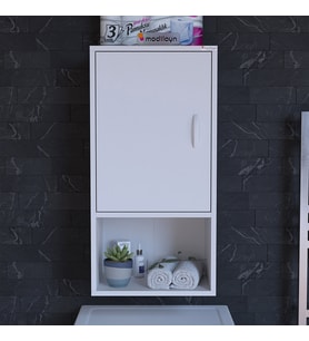 MODİLAYN 50 x 88,4 x 32,5 cm Asma Banyo Dolabı Çamaşır Makina Üstü Dolap Çok Amaçlı Asma Dolap 