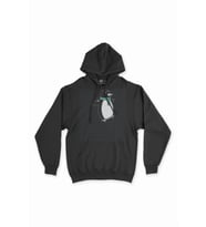Atkılı Penguen Siyah Sweatshirt Hoodie
