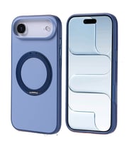 iPhone 17 Air Kılıf M-Safe Şarj Özellikli Standlı Proton Silikon Kılıf (Lacivert)