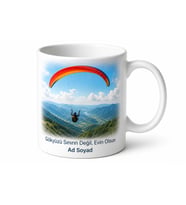 Yamaç Paraşütü Temalı Baskılı Kupa Bardak Hediye Porselen Mug