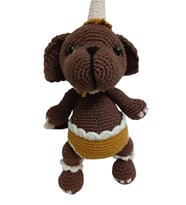 Sevimli Şortlu Köpüş Amigurumi Organik Oyuncak