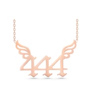 Gümüş Rose 444 Melek Sayısı Kadın Kolye CSR2180265