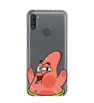 Samsung Galaxy M21 Uyumlu Patrick Star Desenli Şeffaf Telefon Kılıfı