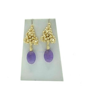 Doğal Taş Küpe Lapis Lazuli Mor (Karışık)