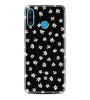 Huawei P30 Lite Kılıf Resimli Desenli Silikon Platinium Series Papatyalar 1866