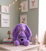Kişiye Özel 60 cm İsim Yazılı Peluş Tavşan  Sevgiliye, Kardeşe, Kuzene Hediye
