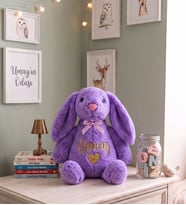 Kişiye Özel 60 cm İsim Yazılı Peluş Tavşan  Sevgiliye, Kardeşe, Kuzene Hediye