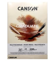 Canson Çizim Bloğu Graduate Mıx Medıa Natural 30 Yaprak A3 220 Gram (Karışık)