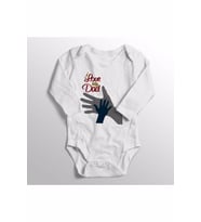 Unisex Bebek Beyaz I Love My Dad Yazısı Baskılı Zıbını