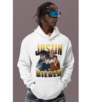 Justin Bieber Baskılı Unisex Oversize Şarkıcı Hoodie