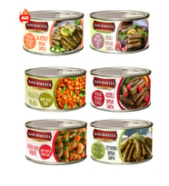 6'lı Gurme Yemek Seti (Jalapenolu,İncirli,Zeytinyağlı,Vişneli Yaprak Sarma,Fasulye Pilaki, Soslu Atom Fasulye)