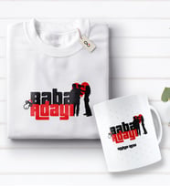 BK Gift Kişiye Özel Baba Adayı Tasarımlı Beyaz Tişört ve Kupa Seti-4 (Model 1)