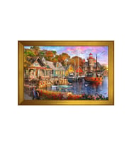 Manzara Temalı Kanvas Tablo 50 x 70 cm Gold Çerçeve