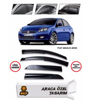 Fiat Bravo Cam Rüzgarlığı 4lü 2010 ve Üzeri (Siyah)