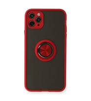 İphone 11 Kılıf Montreal Yüzüklü Kapak - Kırmızı