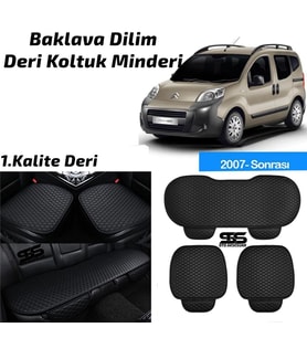 Citroen Nemo 2007 Sonrası Siyah Deri Oto Koltuk Minderi
