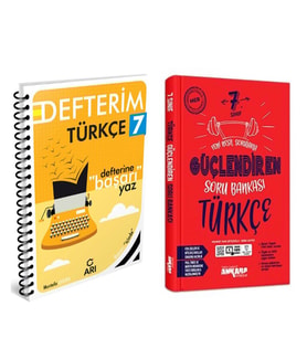 Arı 7.Sınıf Türkçe Defteri ve Ankara Soru Bankası Seti 2 Kitap