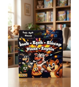 İnek Eşek Sincap Pizza Zeytin Kart Oyunu Arkadaş Aile oyunu