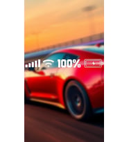 Batarya Pil Wifi Icon 25 X 3 Cm Oto Sticker Araba Cam Sticker Beyaz
