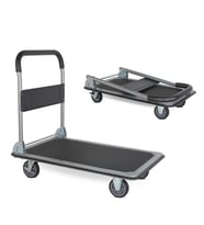 Duffmart PR2190 Pro Katlanır Platform 4 Tekerlekli Paket Taşıma Arabası 150 Kg (Siyah)