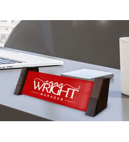 BK Gift Kişiye Özel İsimli Ahşap Ayaklı Kırmızı Akrilik Masa İsimliği, Ofis Dekoru, Mesleki Hediye, Ofis Hediyeleri-4