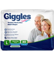 Giggles Hasta Bezi Yetişkin Bel Bantlı Tekstil Yüzey Büyük - Large (L) 30 Adet Tekli Pk