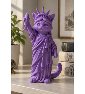 Özgürlüğün Kedisi Dekoratif Biblo - Büyük Boy - 22cm
