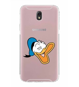 Samsung Galaxy J7 Pro  Kamera Korumalı Kapak Donald Duck Tasarımlı  Şeffaf  Kılıf