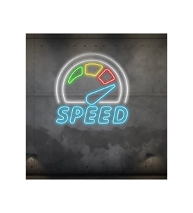 SPEED Yazılı ve Şekilli Neon Tabela