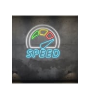 SPEED Yazılı ve Şekilli Neon Tabela