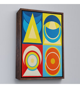 Çerçeveli Auguste Herbin - Lune I Tablo (Kahverengi)