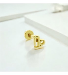 Glorria Altın Oğlak Burcu Helix Piercing