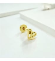 Glorria Altın Oğlak Burcu Helix Piercing