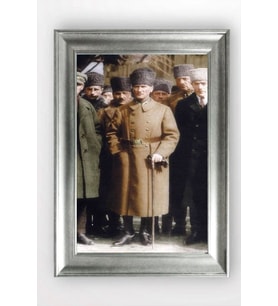 Gümüş Çerçeveli Atatürk Tablo cv892