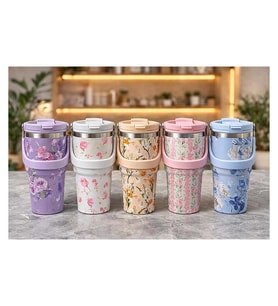 700 Ml Taşıma Kulplu Paslanmaz Çelik Termos Mug - Vakumlu Isı Yalıtımlı Bardak Alk4629