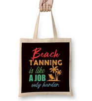 Beach Tanning Sunbathing Summer Island Vacation Traveler Sun Bez Çanta Uzun Saplı