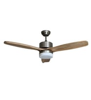 Alsanfan Modern Gri Motorlu Kremrengi Kanatlı Aydınlatmalı Uzaktan Kumandalı 132cm Tavan Vantilatörü
