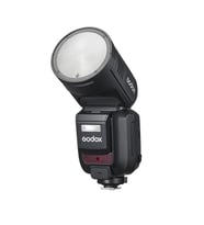 Godox V100 Canon Uyumlu Yuvarlak Tepe Flaşı (Düz Siyah)