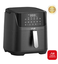 Yui M25 Maxifry Pro 5.5 Lt. Smart Dokunmatik Airfryer Sıcak Hava Fritöz Siyah (Siyah)