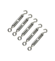 Kanca M8 Yük Halat Gerdirme Galvanizli Çektirme Yük Gergi Demiri 5 Adet (Metal)