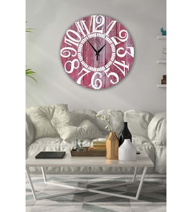 Retro Tasarımlı Duvar Saati 35x35 Cm (Baskılı)