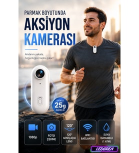 Göğüse Takılabilir Mıknatıslı 1080P Mini Aksiyon Kamera Geniş Açı POV Kask Kamerası