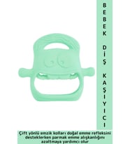 Gıda Sınıfı BPA Free Bebek Parmak Emme Alışkanlığı Azaltan Masaj Etkili Yumuşak Silikon Diş Kaşıyıcı