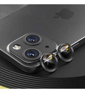 iPhone 15 Uyumlu Gerçek Safir Lens Koruyucu Görüntü Kalitesini Bozmayan Netlik (Siyah)
