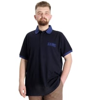 Mode XL Büyük Beden Erkek T-shirt Polo LEGEND 23347 Lacivert