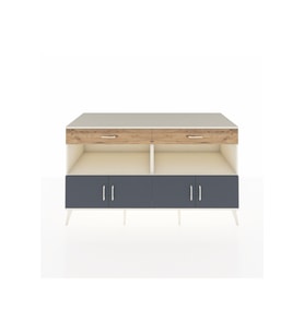 Kronos Konsol 2 Raflı 2 Çekmeceli 4 Kapaklı 176x59x99 Aytaşı-Antrasit/Çam