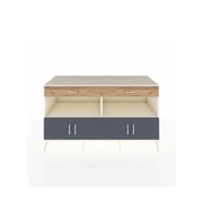 Kronos Konsol 2 Raflı 2 Çekmeceli 4 Kapaklı 176x59x99 Aytaşı-Antrasit/Çam