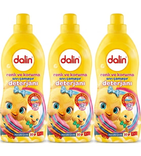 Dalin Sıvı Çamaşır Deterjanı 1500 ML Renk ve Koruma (Hipoalerjenik) (3 Lü Set)
